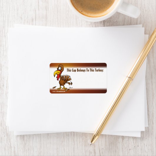 Funny Turkey Drink Cup Labels (Insitu)
