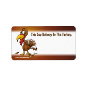 Funny Turkey Drink Cup Labels (Voorkant)