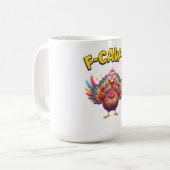 Funny Turkey F-Caw-F Rooster Meme Lover Gift Koffiemok (Voorkant links)