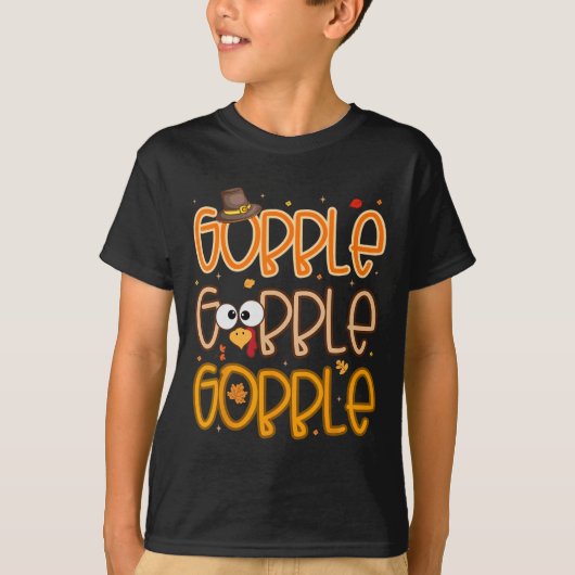 Funny Turkey Face Thanksgiving Gobble Shirts Holid (Voorkant)