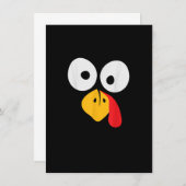 Funny Turkey Face Thanksgiving Matching Family Cos Kaart (Voorkant / Achterkant)