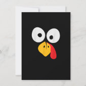 Funny Turkey Face Thanksgiving Matching Family Cos Kaart (Voorkant)