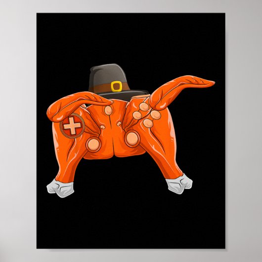 Funny Turkey Gamer Boys Kids Teens - Thanksgiving- Poster (Voorkant)