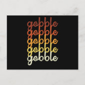 Funny Turkey Gobble Thanksgiving Dinner Briefkaart (Voorkant)