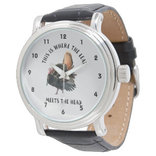 Funny Turkey Hunting Quote Mannen Watch Horloge