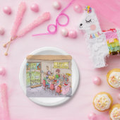 FUNNY TURKEY KINDER THANKSGIVING Papieren Borden Bordje (Feest)