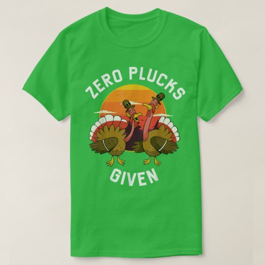 Funny Turkey Meme,  Sunset Zero Plucks Giv T-shirt (Design voorkant)