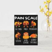 Funny Turkey Pain Scale Thanksgiving Cna Er Nurse  Kaart (Gele Bloem)