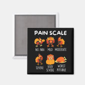 Funny Turkey Pain Scale Thanksgiving Cna Er Nurse  Magneet (Voorkant / Achterkant)