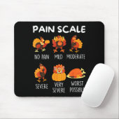 Funny Turkey Pain Scale Thanksgiving Cna Er Nurse Muismat (Met muis)