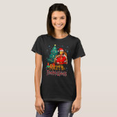 Funny Turkey Santa Merry Thanksmas Kerstdank T-shirt (Voorkant volledig)