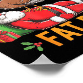 Funny Turkey Santa Wait Your Turn Fat Boy Thanksgi Poster (Hoek)