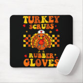 Funny Turkey Scrubs Rubber Gloves Thanksgiving Nur Muismat (Met muis)