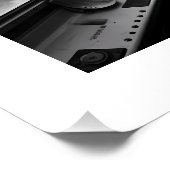 Funny Turkey Selfie Black & White Perfect Poster (Hoek)