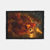 Funny Turkey Selfie With Dinosaur And Meteor Acaly Fleece Deken (Voorkant (Horizontaal))