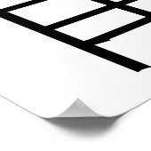 Funny Turkey Speel Pickleball Thanksgiving Poster (Hoek)