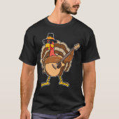 Funny Turkey Spelling Guitar Thanksgiving T-shirt (Voorkant)