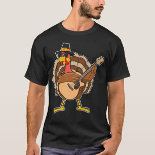 Funny Turkey Spelling Guitar Thanksgiving T-shirt