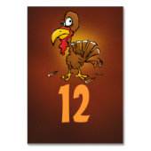 Funny Turkey Table Number Kards Kaart (Voorkant)