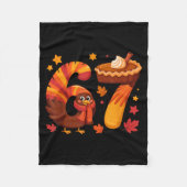 Funny Turkey Thanksgiving 67 Meme Six Seven  Fleece Deken (Voorkant)