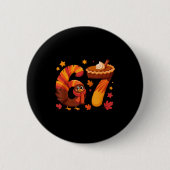 Funny Turkey Thanksgiving 67 Meme Six Seven Ronde Button 5,7 Cm (Voorkant)