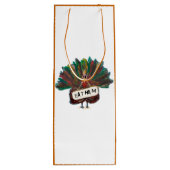 Funny Turkey Thanksgiving Kerstmis tas Wine Gift Wijn Cadeautas (Achterkant)