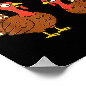 Funny Turkey Thanksgiving Thankful For Vegetarians Poster (Hoek)