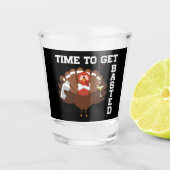 Funny Turkey Time To Get Basted Thanksgiving Shot Glas (Voorkant)