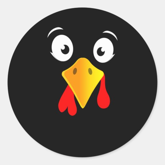 Funny Turkey wordt het slachtoffer van Thanksgivin Ronde Sticker (Voorkant)