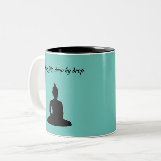 Funny Turquoise Buddha Quote Mok (Voorkant links)