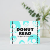 Funny Turquoise Donut Briefkaart (Staand voorkant)