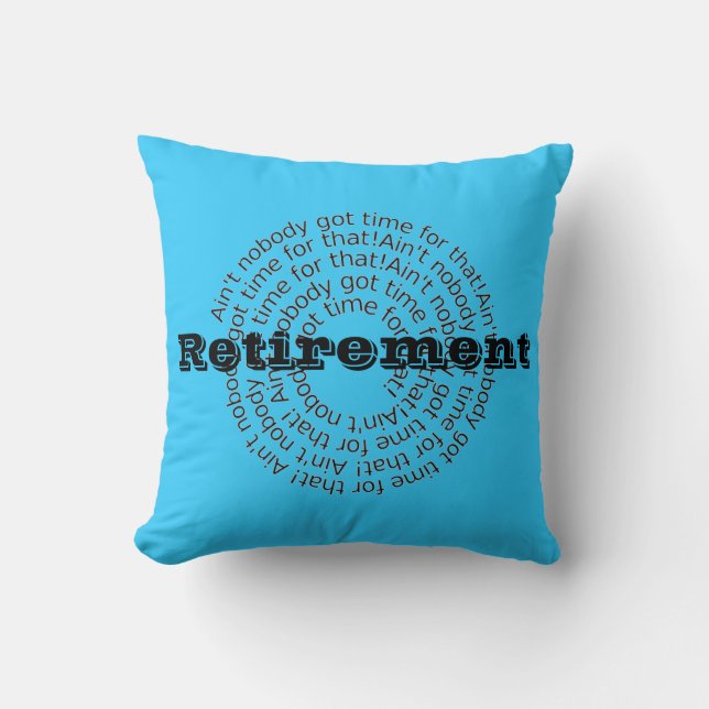 Funny Turquoise en Green Retirement Pillow Kussen (Voorkant)