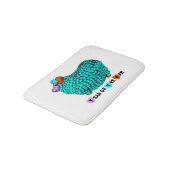 Funny Turquoise Ram Chinese Year Zodiac Bath Mat (Gekanteld)