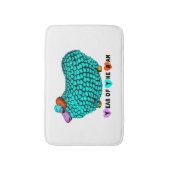 Funny Turquoise Ram Chinese Year Zodiac Bath Mat (Voorkant Verticaal)