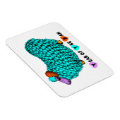 Funny Turquoise Ram Chinese Year Zodiac P Magnet Magneet (Rechterzijde)