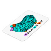 Funny Turquoise Ram Chinese Year Zodiac P Magnet Magneet (Linkerzijde)