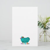 Funny Turquoise Ram Chinese Year Zodiak Stationery Briefpapier (Staand voorkant)