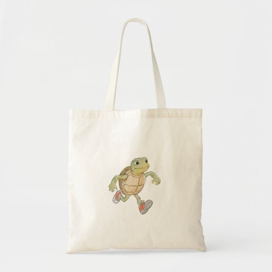 Funny Turtle Cartoon Boodschappentas Tote Bag (Voorkant)