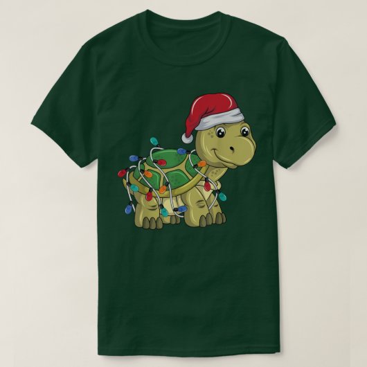Funny Turtle Christmas Lights Christmas Turtle San T-shirt (Design voorkant)