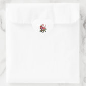 Funny Turtle Christmas Santa Riding Sea Turtle Xma Hart Sticker (Tas)