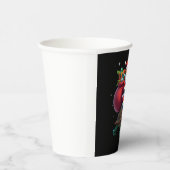 Funny Turtle Christmas Santa Riding Sea Turtle Xma Papieren Bekers (Rechts)