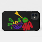 Funny Turtle Dancing Kokopelli Style Case-Mate iPhone Case (Achterkant (horizontaal))