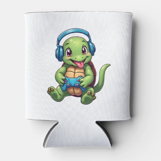 Funny Turtle Gamer Gaming Turtles Video Game (1) Blikjeskoeler (Voorkant)
