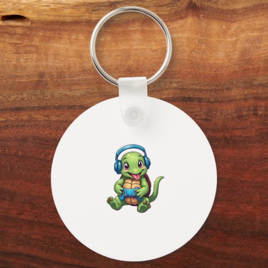 Funny Turtle Gamer Gaming Turtles Video Game (1) Sleutelhanger (Voorkant)
