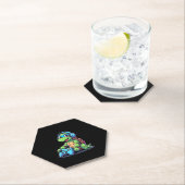 Funny Turtle Gamer Gaming Turtles Video Game (2) Kartonnen Onderzetters (Insitu)