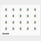 Funny Turtle Gamer Gaming Turtles Video Game (2) Ronde Sticker (Vel)