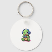 Funny Turtle Gamer Gaming Turtles Video Game (2) Sleutelhanger (Voorkant)