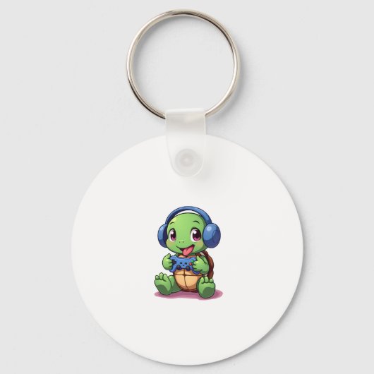 Funny Turtle Gamer Gaming Turtles Video Game (2) Sleutelhanger (Voorkant)