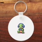Funny Turtle Gamer Gaming Turtles Video Game (2) Sleutelhanger (Voorkant)