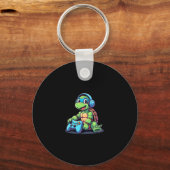 Funny Turtle Gamer Gaming Turtles Video Game (2) Sleutelhanger (Voorkant)